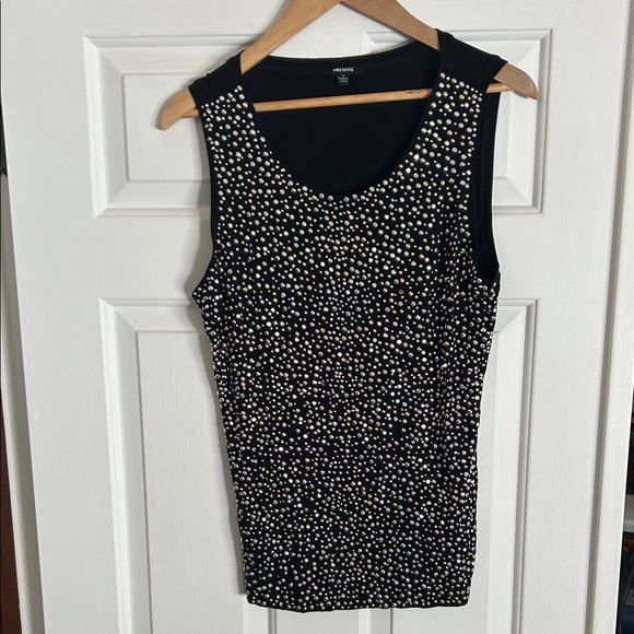 Premise Black and White Polka Dot Tank Top - Picture 1 of 3